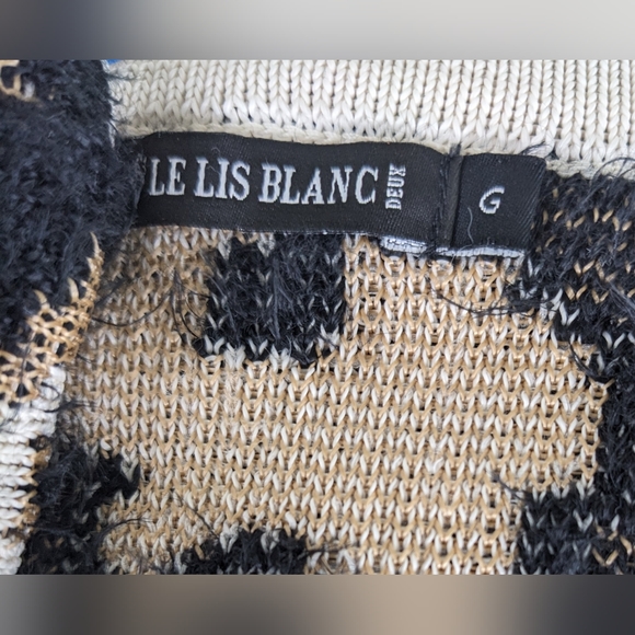 LE LIS BLANC  Chunky Animal Print Cardigan Sweater Coat Size Large - Picture 14 of 16